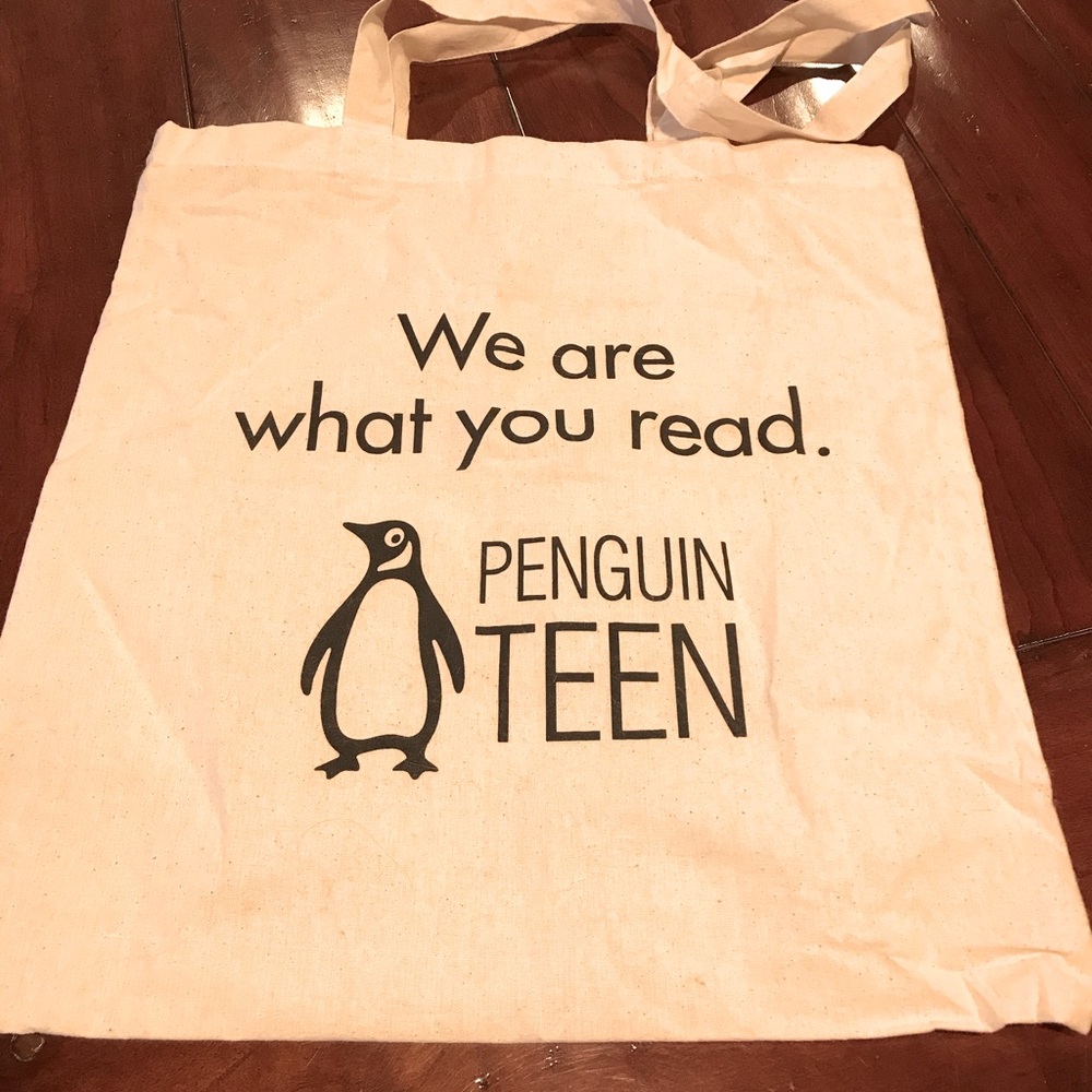 Penguin teen canvas tote bag